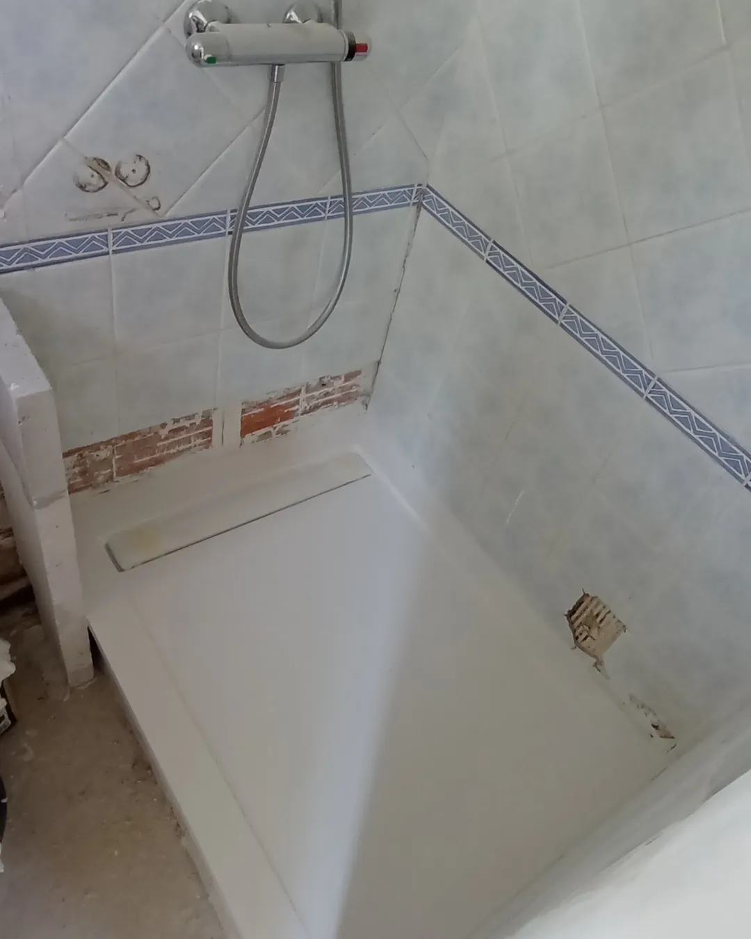 Installation receveur de douche extra-plat